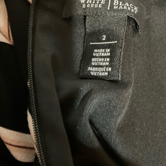 White House Black Market Bodycon Dress with wavy lines - Picture 7 of 8